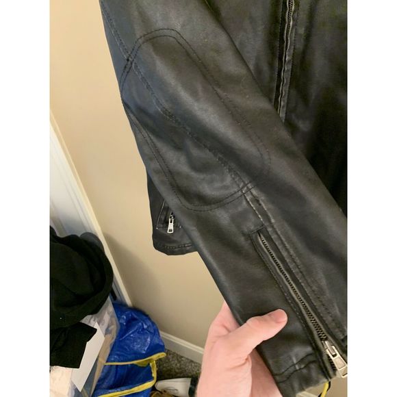 BKE Buckle Mens Faux Leather Jacket Size M - Picture 9 of 10